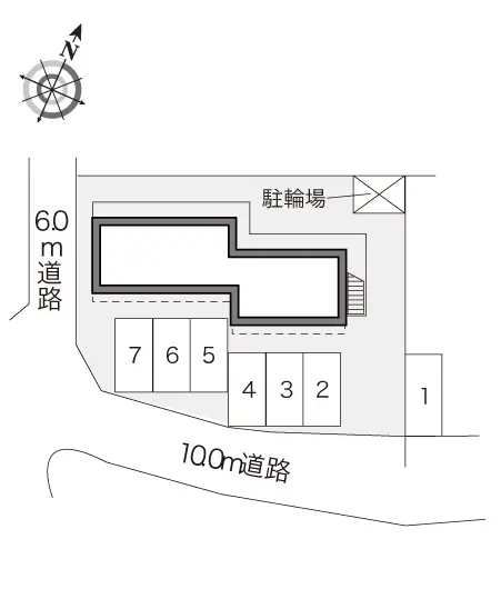 ★手数料０円★岡山市中区関　月極駐車場（LP）